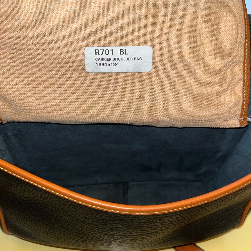 DOONEY & BOURKE Vintage Blue and Leather Shoulder Bag Purse - Picture 11 of 16